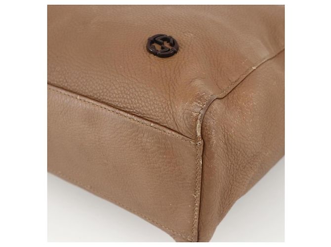 Gucci Borsa Tote in pelle marrone con dettagli argento 267903 Auth ka3676 - vista 9