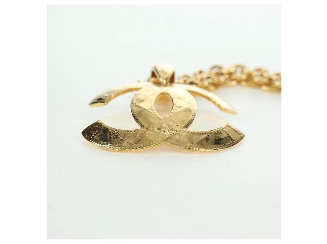 Collana CC CHANEL metallo tono oro CC Auth am11252SAM - vista 17