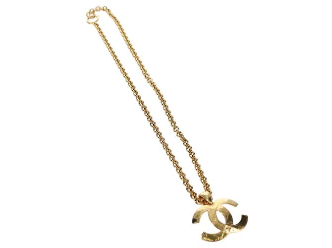 Collana CC CHANEL metallo tono oro CC Auth am11252SAM - vista 2