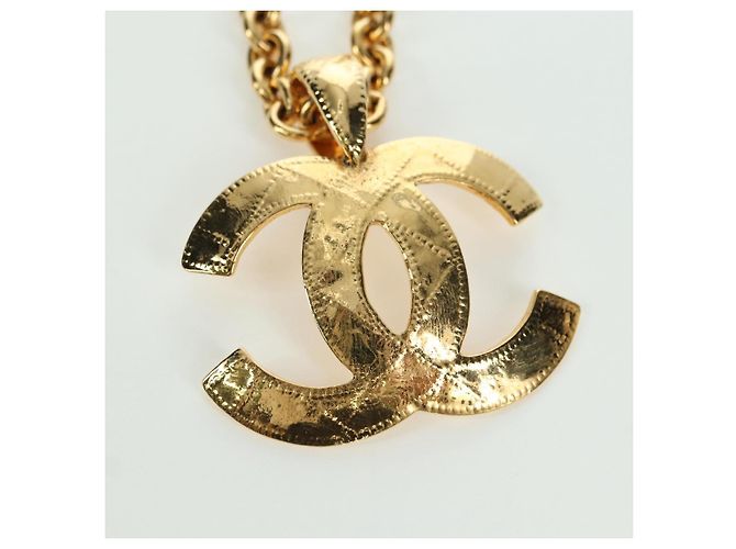 Collana CC CHANEL metallo tono oro CC Auth am11252SAM - vista 3