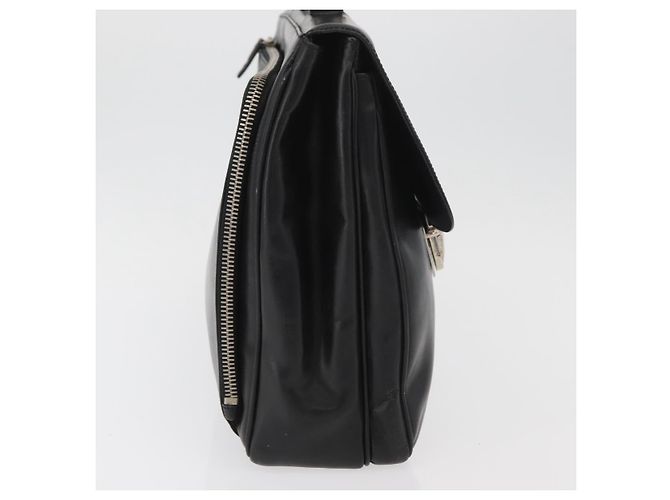 Borsa da lavoro PRADA in pelle nera argento autentica BAZ026 Nero - vista 4