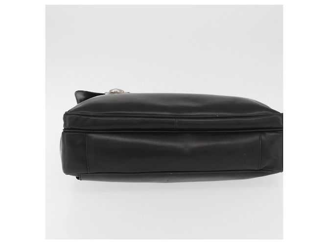 Borsa da lavoro PRADA in pelle nera argento autentica BAZ026 Nero - vista 5
