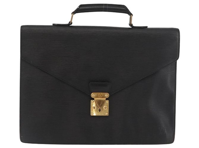 LOUIS VUITTON Epi Serviette Conseiller Business Bag Black M54422 LV Auth bs34303 - view 13