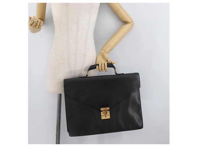 LOUIS VUITTON Epi Serviette Conseiller Business Bag Black M54422 LV Auth bs34303 - view 25