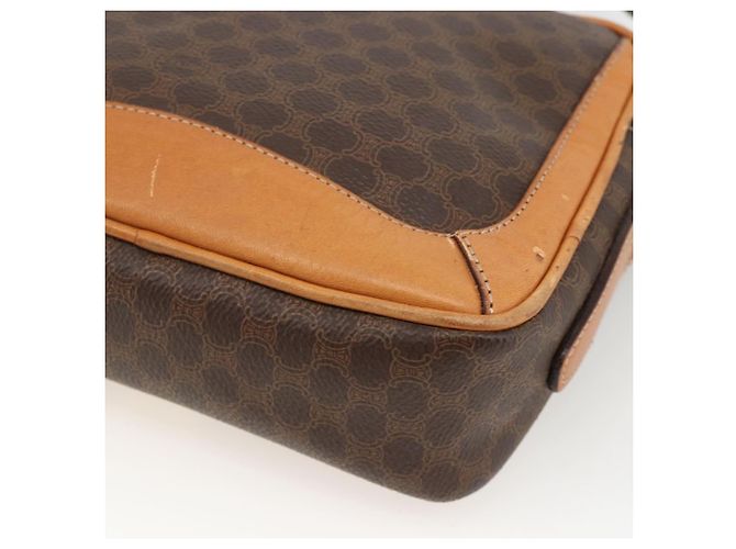Céline Borsa a spalla in tela Macadam CELINE in pelle PVC marrone oro Auth YKZ1481 D'oro - vista 15