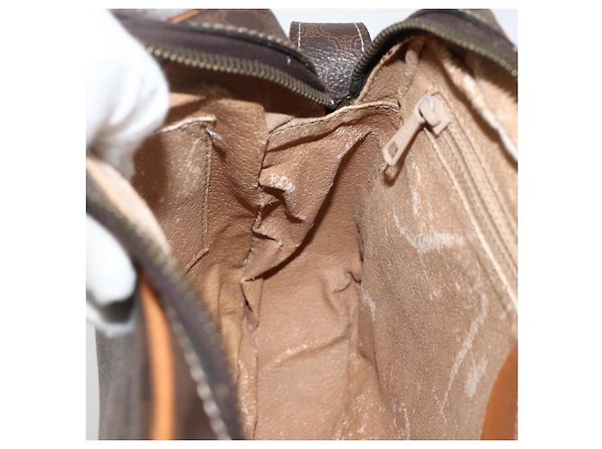 Céline Borsa a spalla in tela Macadam CELINE in pelle PVC marrone oro Auth YKZ1481 D'oro - vista 19