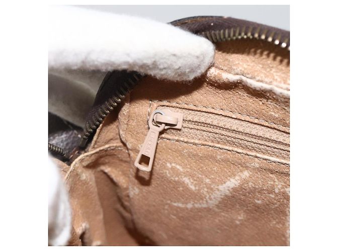 Céline Borsa a spalla in tela Macadam CELINE in pelle PVC marrone oro Auth YKZ1481 D'oro - vista 20