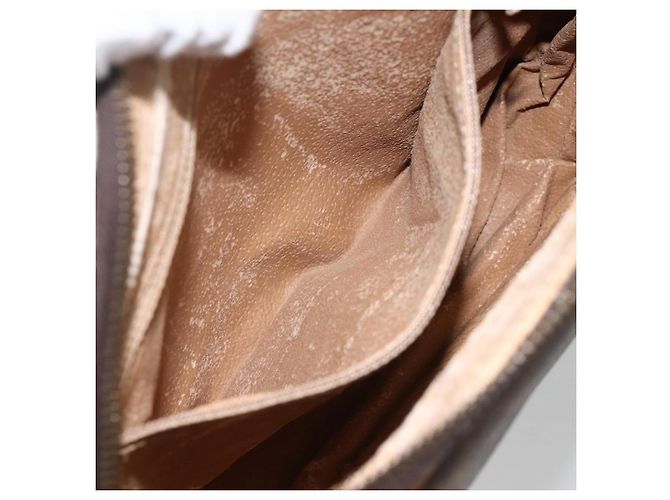 Céline Borsa a spalla in tela Macadam CELINE in pelle PVC marrone oro Auth YKZ1481 D'oro - vista 21