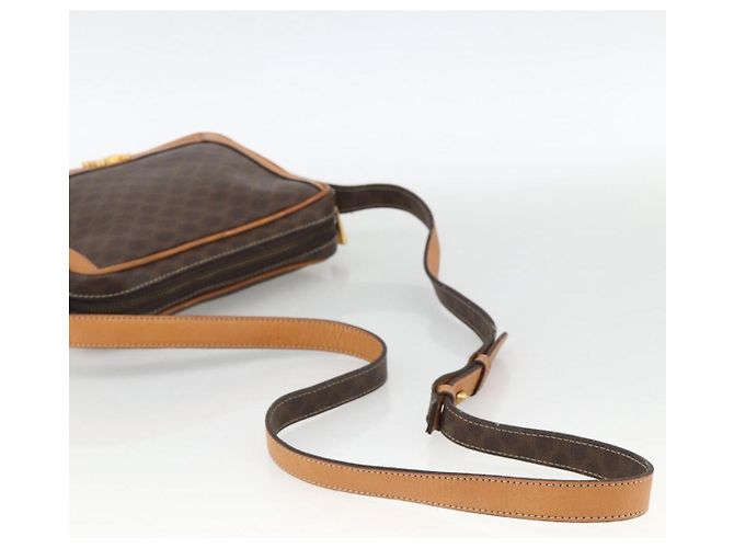 Céline Borsa a spalla in tela Macadam CELINE in pelle PVC marrone oro Auth YKZ1481 D'oro - vista 7
