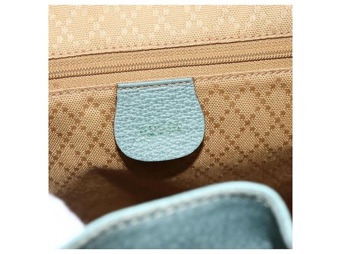 Bamboo Mochila de Bambu GUCCI Camurça Verde Ouro 003 2058 0016 Auth YKZ1452 Dourado - vista 19