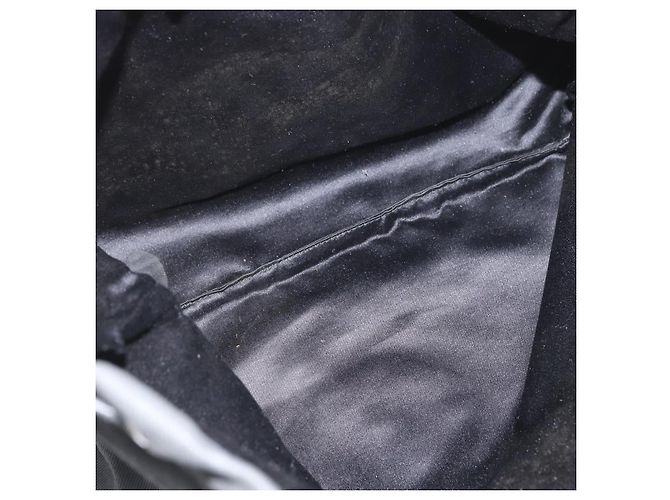 SAINT LAURENT Kahala Tote Bag Canvas Weiß Silber 121631 Auth YKZ178 - Ansicht 10