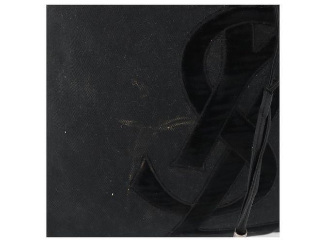 SAINT LAURENT Kahala Tote Bag Canvas Weiß Silber 121631 Auth YKZ178 - Ansicht 2
