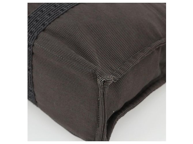 Hermès HERMES Handtasche Her Line MM aus Canvas Grau Auth YKZ1100 Braun - Ansicht 15