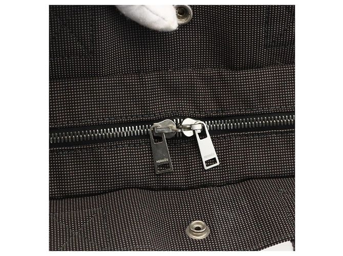 Hermès HERMES Handtasche Her Line MM aus Canvas Grau Auth YKZ1100 Braun - Ansicht 17