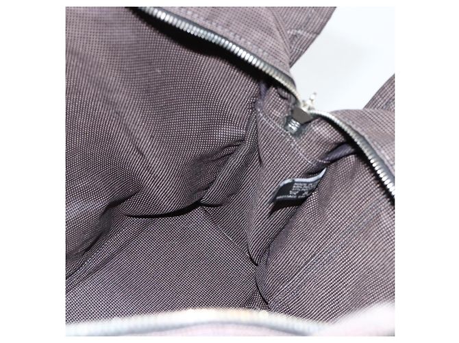 Hermès HERMES Handtasche Her Line MM aus Canvas Grau Auth YKZ1100 Braun - Ansicht 18