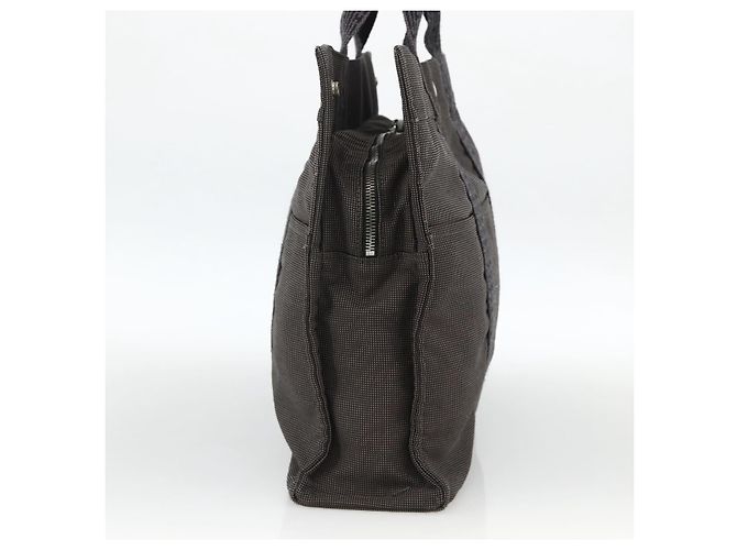 Hermès HERMES Handtasche Her Line MM aus Canvas Grau Auth YKZ1100 Braun - Ansicht 3