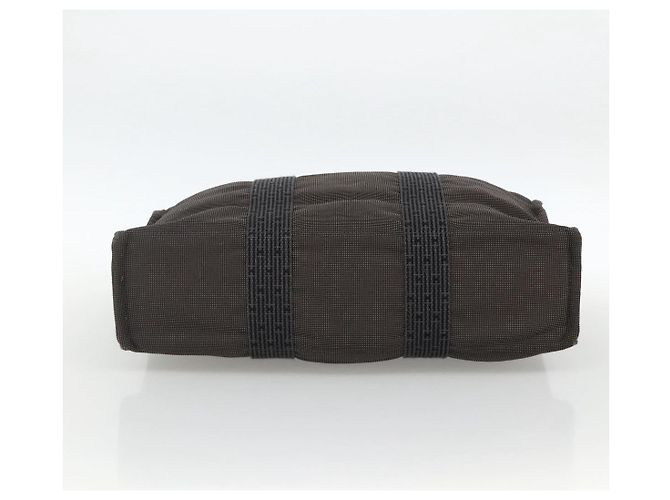 Hermès HERMES Handtasche Her Line MM aus Canvas Grau Auth YKZ1100 Braun - Ansicht 5