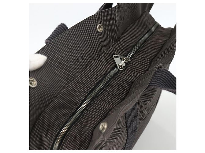 Hermès HERMES Handtasche Her Line MM aus Canvas Grau Auth YKZ1100 Braun - Ansicht 6