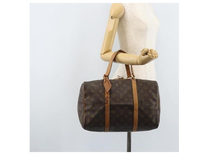 LOUIS VUITTON Borsa Boston Sac Souple 35 Monogram M41626 LV Auth AMZ421 Monogramma - vista 21