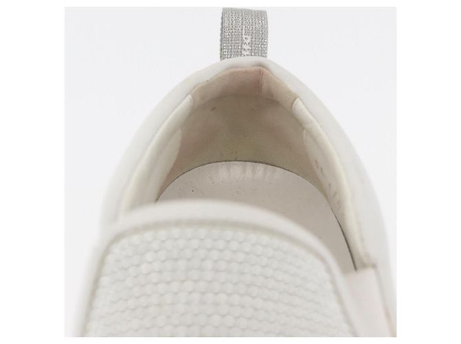 Salvatore Ferragamo Gancini Slipon Pelle 5 1/2 D Argento Auth 174632A - vista 34