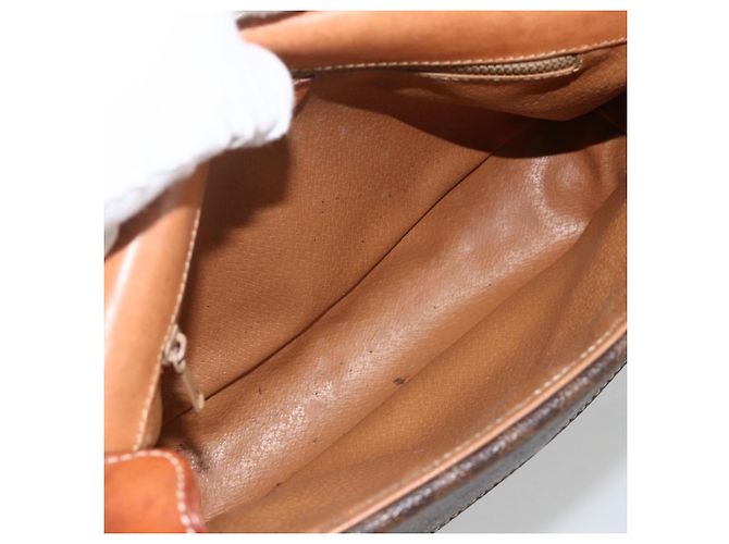 Céline Borsa a Spalla in Tela Macadam CELINE in Pelle PVC Marrone Oro Auth INZ100 D'oro - vista 11