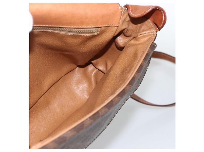 Céline Borsa a Spalla in Tela Macadam CELINE in Pelle PVC Marrone Oro Auth INZ100 D'oro - vista 19