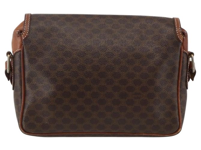 Céline Borsa a Spalla in Tela Macadam CELINE in Pelle PVC Marrone Oro Auth INZ100 D'oro - vista 2