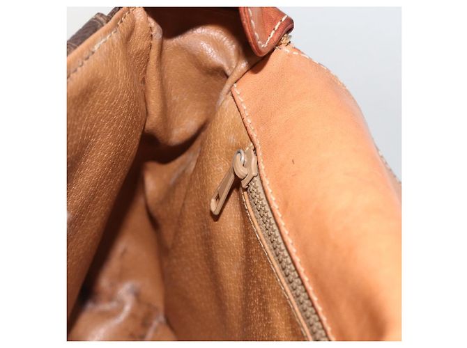 Céline Borsa a Spalla in Tela Macadam CELINE in Pelle PVC Marrone Oro Auth INZ100 D'oro - vista 21