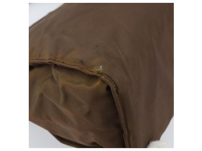 PRADA Borsa a mano con catena in nylon marrone oro Auth YKZ136 D'oro - vista 14