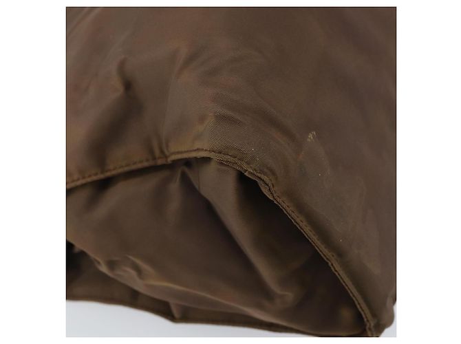 PRADA Borsa a mano con catena in nylon marrone oro Auth YKZ136 D'oro - vista 16