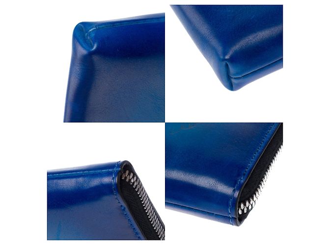 Autre Marque UNTERSCHRIEBENE Blaue Leder Tasche - 103447 - Ansicht 10