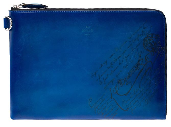 Autre Marque UNTERSCHRIEBENE Blaue Leder Tasche - 103447 - Ansicht 2