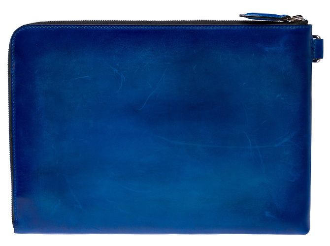 Autre Marque UNTERSCHRIEBENE Blaue Leder Tasche - 103447 - Ansicht 3