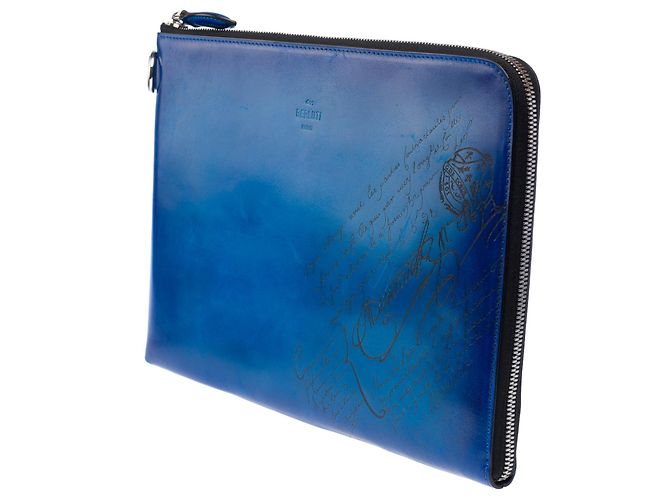 Autre Marque UNTERSCHRIEBENE Blaue Leder Tasche - 103447 - Ansicht 4