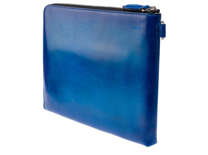 Autre Marque UNTERSCHRIEBENE Blaue Leder Tasche - 103447 - Ansicht 5