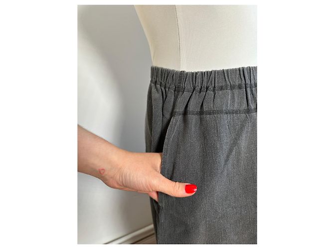 Vintage Issey Miyake Wollrock grau M - Ansicht 4