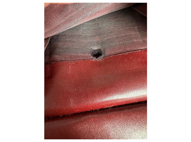 Vintage Givenchy Flapable Leather Wallet Burgundy Purple - view 6