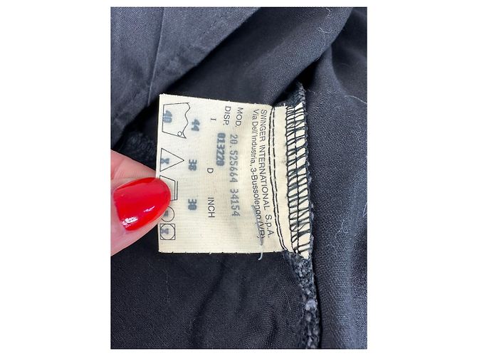 Camicia con zip vintage Fendi Roma / Mini giacca nera Nero - vista 10