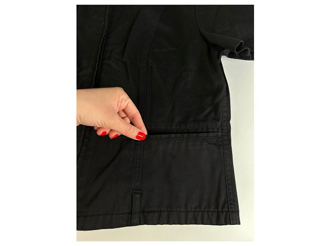Camicia con zip vintage Fendi Roma / Mini giacca nera Nero - vista 13