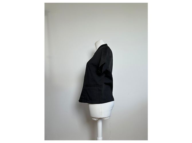 Camicia con zip vintage Fendi Roma / Mini giacca nera Nero - vista 2
