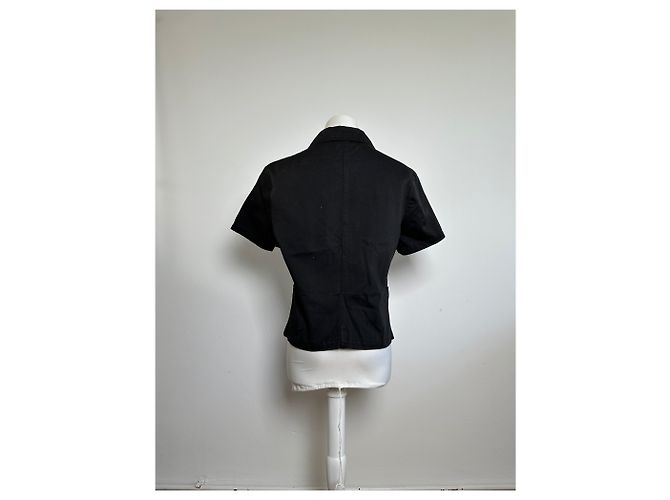 Camicia con zip vintage Fendi Roma / Mini giacca nera Nero - vista 3