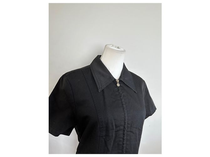 Camicia con zip vintage Fendi Roma / Mini giacca nera Nero - vista 8