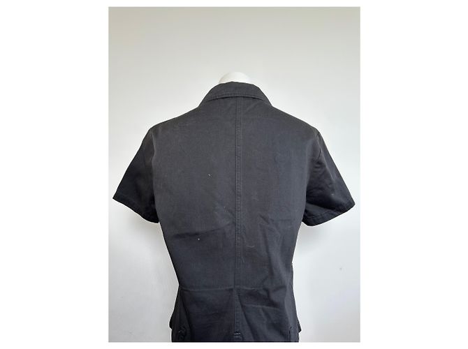 Camicia con zip vintage Fendi Roma / Mini giacca nera Nero - vista 9