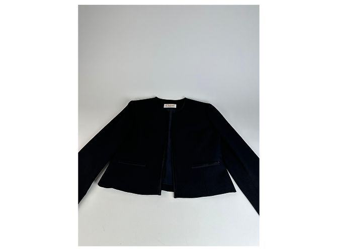 Chloé Vintage Givenchy Wool Blazer Short Coat Black M - view 6