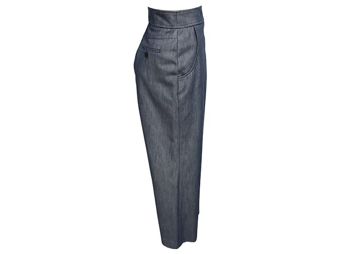 Jeans de mezclilla azul índigo de pierna ancha Derek Lam - vista 2