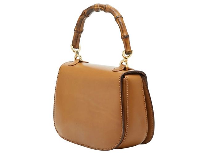 Borsa a Spalla Gucci Bamboo Marrone - vista 2