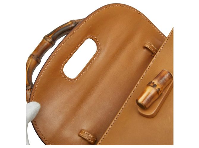 Borsa a Spalla Gucci Bamboo Marrone - vista 8
