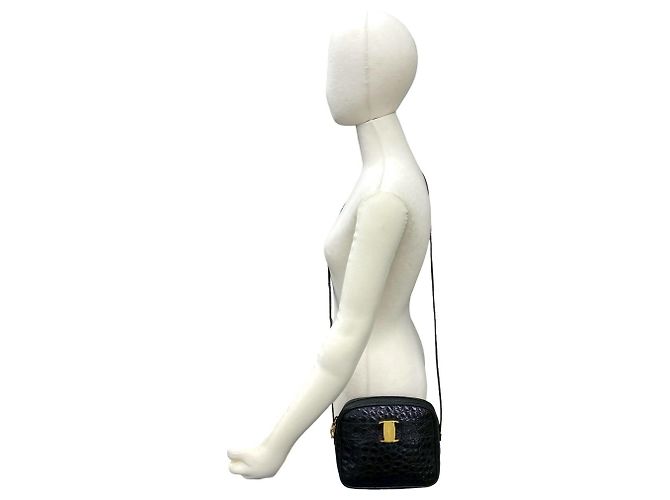 Borsa a Spalla in Pelle Vara di Salvatore Ferragamo Nero - vista 2
