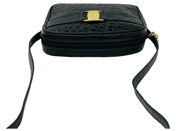 Borsa a Spalla in Pelle Vara di Salvatore Ferragamo Nero - vista 4