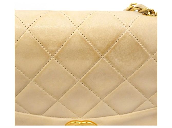 Borsa a Spalla Chanel Diana con Catena Beige - vista 8